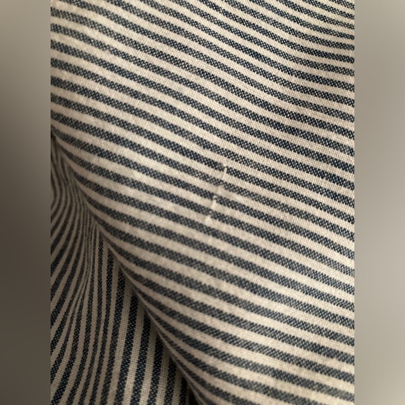 DizzyLizzy Blue and White Striped and Embroidered Tunic Top - SZ L - Picture 13 of 13